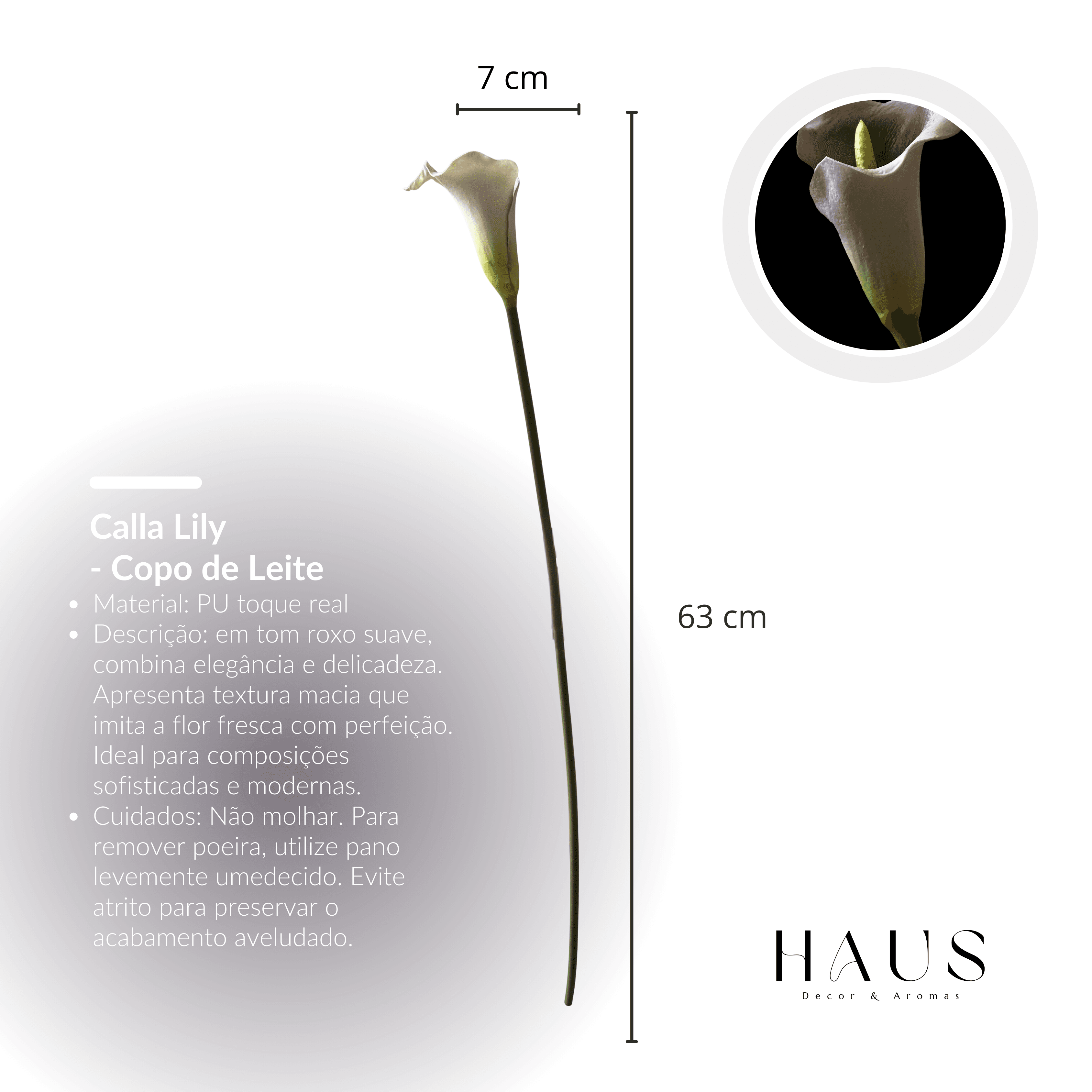 Copo de Leite Roxo Suave miniatura 3