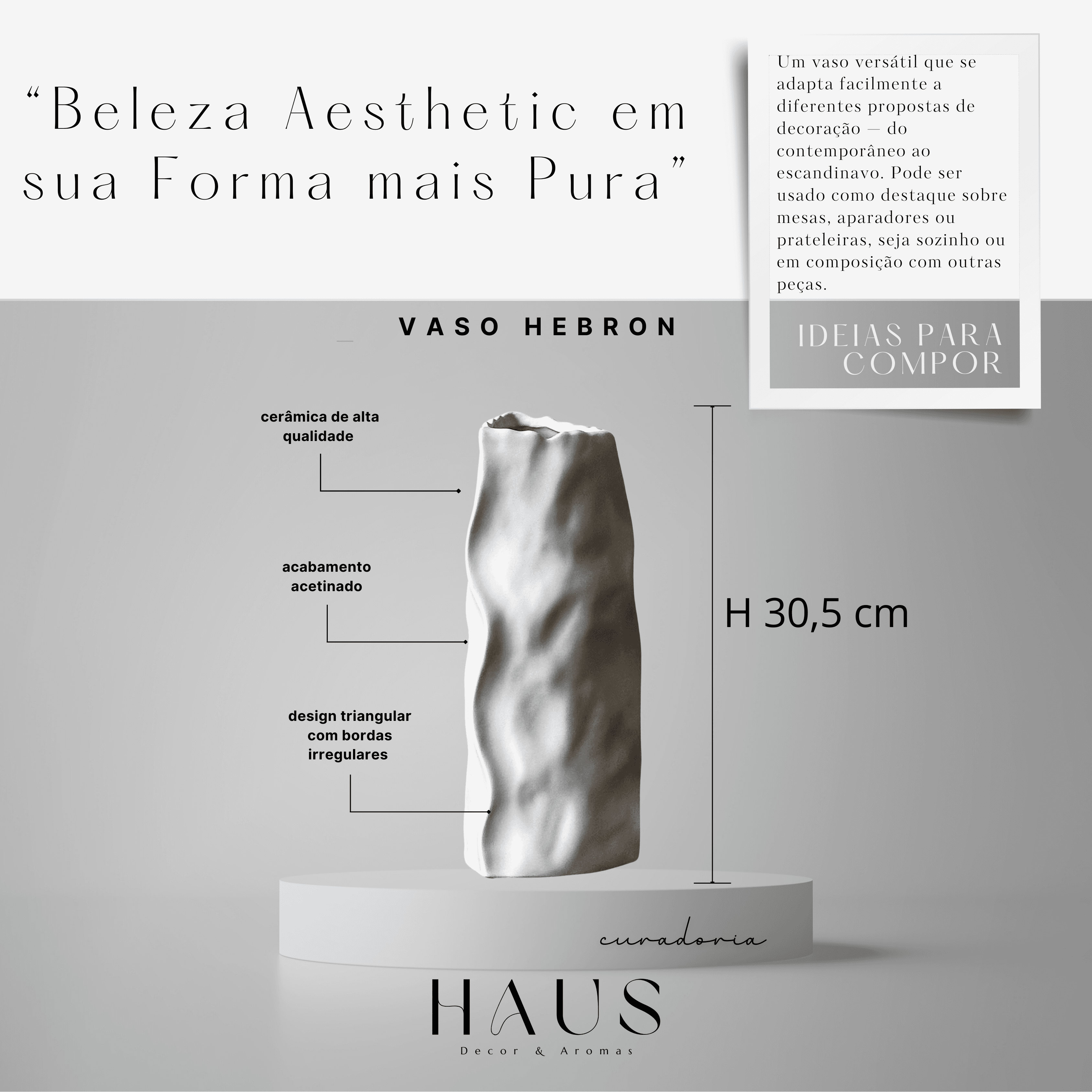 Vaso Hebron Branco miniatura 4